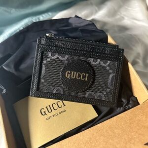 Gucci Black and Gold Card Holder
